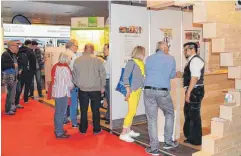  ?? FOTO: RVG/REINER JAKUBEK ?? Experten beantworte­n auf der Bauplus-Messe die Fragen der Besucher.