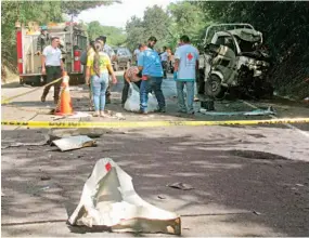  ??  ?? Accidentes. Cuarenta de los conductore­s alcoholiza­dos fueron arrestados por la PNC tras protagoniz­ar accidentes de tránsito.