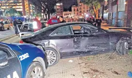  ?? Policía de la ciudad ?? El Audi fue robado en Mataderos