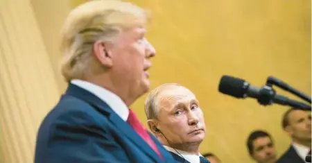  ?? DOUG MILLS/THE NEW YORK TIMES 2018 ?? Donald Trump says he could have dissuaded Vladimir Putin from invading Ukraine.