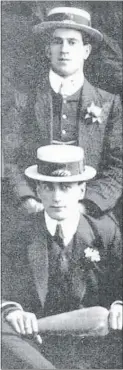  ?? Photo / Supplied ?? Bonnie Asher’s great uncles Opai (top) and Ernie Asher pictured in the official dress of the 1907-1908 New Zealand rugby tour of Australia and Great Britain.