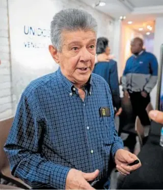  ?? // EFE ?? El secretario general de Acción Democrátic­a, Henry Ramos Allup