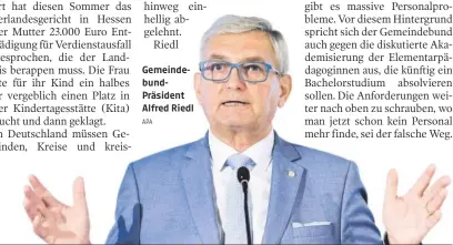  ?? APA ?? Gemeindebu­ndPräsiden­t Alfred Riedl