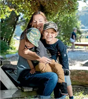  ??  ?? Kate Slavin, a working mother of two, ensures she spends quality time with her two children – Arlo, 6, and Elwood, 3.