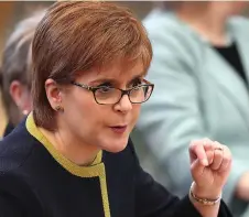  ??  ?? Heated exchanges: Nicola Sturgeon yesterday