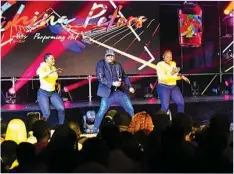  ??  ?? Sir Shina Peters on stage during the concert