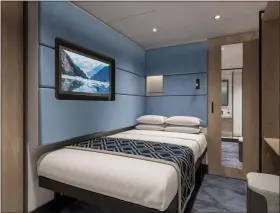  ?? PHOTO COURTESY OF NORWEGIAN CRUISE LINE ?? Norwegian Cruise Line offers studio cabins for solo cruisers.