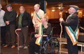  ?? PHOTO COURTESY THE GREAT AMERICAN IRISH FESTIVAL ?? The 2018St. Patrick’s Day Parade Grand Marshal Judy Weeks, center.