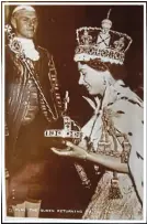  ?? ?? Treasured: Coronation postcard