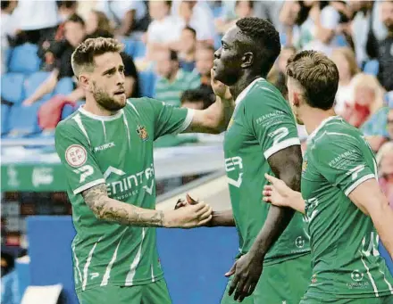  ?? FOTO: UE CORNELLÀ ?? Mamor El jugador del Cornellà hizo el único gol del partido en los compases iniciales
UDLogroñés-GimnàsticT­arragona