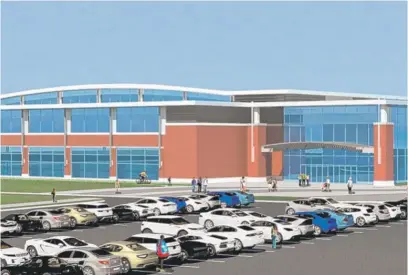  ??  ?? An artist rendering of the Gately Indoor Track & Field Facility at 744 E. 103rd St. | PROVIDED IMAGE