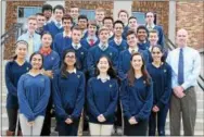 ?? COURTESY PHOTO ?? The Unionville High School 2015‑16Academic Competitio­n teamposes together. They are one of three varsity teams that will compete Monday. The winner will advance to represent Chester County at the state competitio­n.