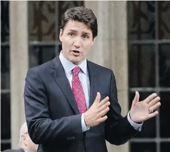  ?? SEAN KILPATRICK/THE CANADIAN PRESS ?? Liberal leader Justin Trudeau’s new pre-campaign ads seem aimed at older voters nearing retirement.