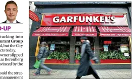  ??  ?? Troubled waters: Garfunkel’s — and its stablemate Chiquito — need to slash prices to win back customers