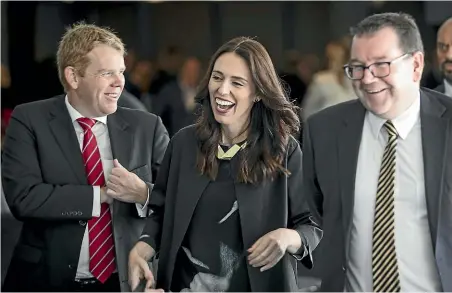  ?? LAWRENCE SMITH/STUFF ?? Jacinda Ardern
won’t be laughing if key lieutenant­s Chris
Hipkins and Grant Robertson
repeat their bungling of the public sector
pay freeze.