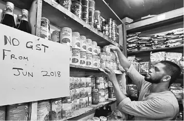  ??  ?? Last Wednesday, the Ministry of Finance announced that the six per cent GST would be voided from June 1, and indicated it would reintroduc­e the SST that was in place before the introducti­on of GST in 2015. — Bernama photo