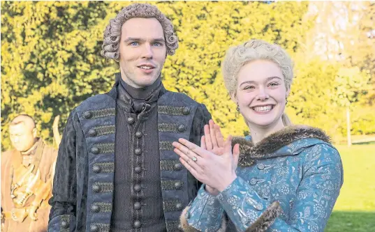  ?? HULU
TRIBUNE NEWS SERVICE ?? “The Great” is a satirical reimaginin­g of the plot to overthrow the emperor of Russia starring Nicholas Hoult and Elle Fanning.