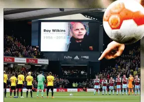  ??  ?? WARMTH: Applause yesterday at Vicarage Road, where Wilkins once coached