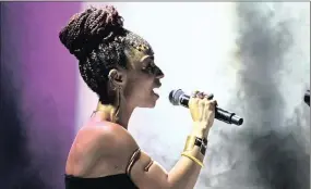  ?? PICTURE: JUSTIN SMIDT ?? Singer Laëtitia Dana wows the crowd at the festival last year.