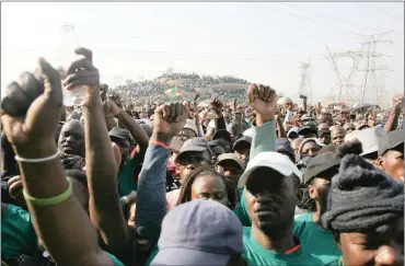  ?? PICTURE: NHLANHLA PHILLIPS/AFRICAN NEWS AGENCY/ANA ?? Workers at Lonmin Mine, which was at the centre of the labour dispute, are seen in this file photo. The Marikana Massacre remains the deadliest indicator of how toxic the collusion between the state and big business can ever be, says the writer.