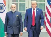  ?? PTI FILE ?? Prime Minister Narendra Modi and US President Donald Trump pledged to continue cooperatio­n on the Indopacifi­c region.