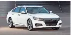  ?? HONDA ?? The 2018 Honda Accord will come in a hybrid version.