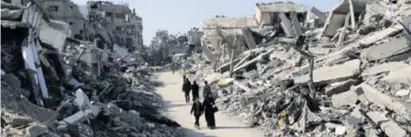  ?? COEDITORA GRÁFICA: ?? Destrucció­n.
Los ataques aéreos han dejado en la Franja miles de casas en ruinas.