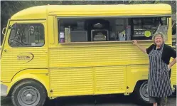  ??  ?? Catherine Thomson with her Tasty Tatties & Bites van.