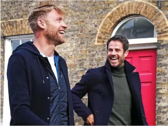  ??  ?? BROTHERLY LOVE: Freddie Flintoff and Jamie Redknapp in DNA Journey