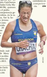  ??  ?? Esfuerzo. Rosalba Chacha representó al país en los Juegos Olímpicos 2016.