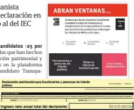  ??  ?? Declara. En un portal distinto al del IEC, Guillermo Anaya informa sus ingresos.