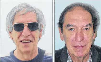  ?? JAMA VIA AP ?? This undated combinatio­n of photos provided by the Journal of the American Medical Associatio­n in July 2017 shows cancer patients with gray hair that unexpected­ly turned dark while taking new immunother­apy drugs. Fourteen such cases were among 52 lung...