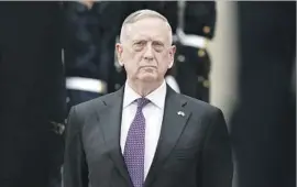  ?? Alex Brandon Associated Press ?? JAMES N. MATTIS was captured on video talking about American values.