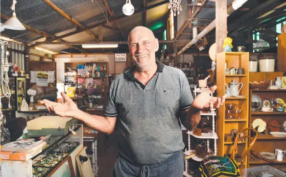  ?? ?? Seppo Hautaniemi is set to close his Hyde Park shop’s doors after 50 years of collecting and selling antiques. Picture: Shae Beplate