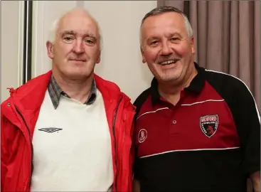  ??  ?? Dermot McCarthy and Seán Keane at the launch in Clayton Whites Hotel.