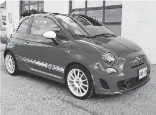  ?? PHOTOS: BRIAN HARPER/Driving ?? The 2015 Fiat 500c Abarth Cabrio is a pocket-rocket that’s impossible to dislike.