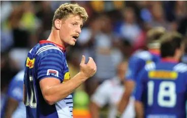 ??  ?? BIDING HIS TIME: Flyhalf Robert du Preez has played off the bench since returning from injury.