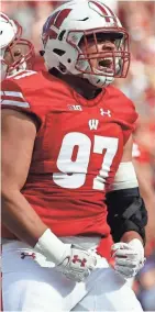  ?? MARK HOFFMAN / MILWAUKEE JOURNAL SENTINEL ?? UW defensive end Isaiahh Loudermilk had knee surgery in the spring and may not be ready until the Big Ten opener Sept. 22.