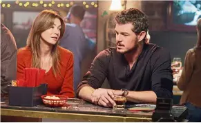  ?? — aBC ?? Fans of the medical drama Grey’s Anatomy might recall an episode where dr Mark Sloan (Eric dane, seen here in a scene with Ellen Pompeo who plays dr Meredith Grey) fractures his penis during intercours­e with dr Callie Torres (Sara Ramirez) and had to go to the hospital as it was a medical emergency.