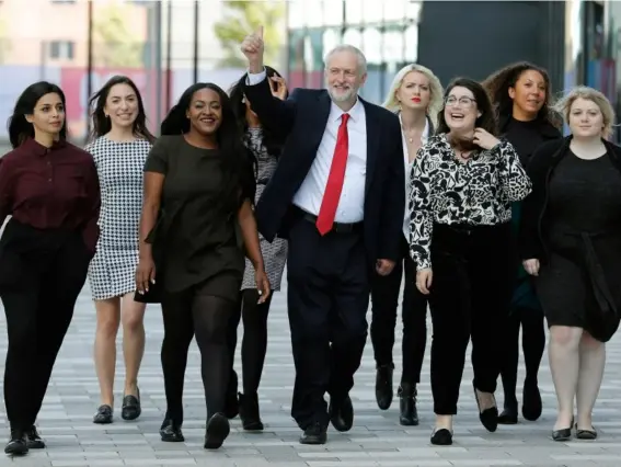  ?? (Reuters) ?? The Labour leader arrives to deliver his keynote speech at the party conference in Liverpool