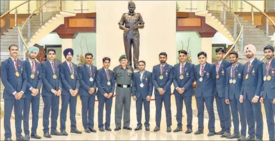  ?? PTI ?? After its personnel returned with a rich haul of medals from the Jakarta Asian Games, the Indian Army is focussing on nurturing talent under the Mission Olympic Cell.