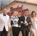  ??  ?? TV hit: The stars of Schitt’s Creek