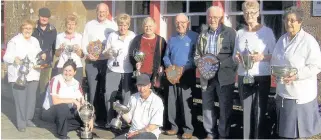  ??  ?? Dunaskin Doon Good turnout for the bowling club’s closing day. Green champ was Lorna Rae