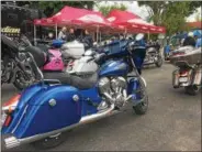  ?? PAUL POST — PPOST@DIGITALFIR­STMEDIA.COM ?? Many different motorcycle manufactur­ers offer free demo rides during Americade in Lake George.
