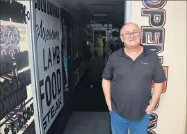  ??  ?? Lights out: Kebab Boyz Riverside owner Ersen Aktas was left in the lurch after losing power yesterday.