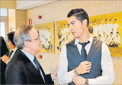  ?? FOTO: REAL MADRID ?? Florentino quiere que se quede Cristiano, pero no va a hacer ninguna locura económica para que se quede en el Madrid