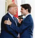  ?? Foto: Harnik/dpa ?? US Präsident Donald Trump (links) und Kanadas Premier Justin Trudeau im Wei ßen Haus.