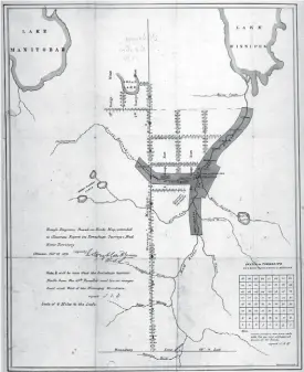  ??  ?? Clockwise from opposite, left: Miguel Joyal’s statesmanl­ike depiction of Riel; Marcien Lemay’s tortured Riel; a land survey map of the Red River Settlement in 1869; a scrip coupon; (from left) Robert Richard O’toole, Marie-rose Larocque, an unknown child and Christine (Justine) Richard.