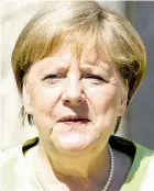  ??  ?? Ready for talks... Angela Merkel