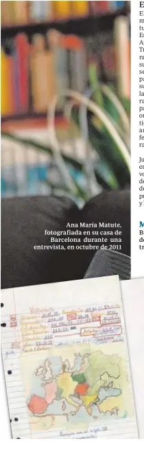  ??  ?? Ana María Matute, fotografia­da en su casa de Barcelona durante una entrevista, en octubre de 2011